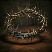 the crown of thorns of jesus christ . Ai generativ. photo