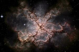 Photographing the Tarantula Nebula, a massive star-forming region located in the Large Magellanic Cloud, a satellite galaxy of the Milky Way, generate ai photo