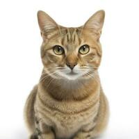 Cat isolated on white background, generate ai photo