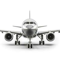 Airplane isolated on white background, generate ai photo