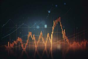 A wave of connecting lines and dots the concept of big data and technology abstract background with dynamic wave with , generate ai photo