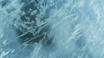 ice surface texture macro shot on a blue wallpaper, Frozen ice texture background wallpaper toned, generate ai photo