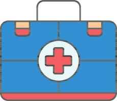 First Aid Box Colorful Icon. vector