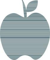 Blue Apple With Leaf Icon On White Background. vector