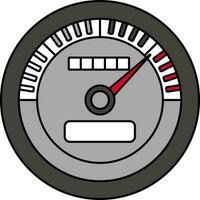 Gray And White Speedometer Icon Or Symbol. vector