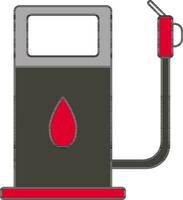 Illustration Of Fuel Pump Icon In Red And Gray Color. vector