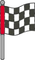 Racing Flag Icon In Red, Gray And White Color. vector