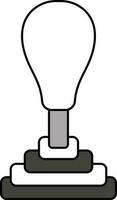 Illustration Of Gear Stick Icon In Gray And White Color. vector