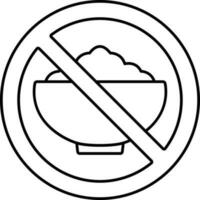 No Food Icon Or Symbol In Outline Style. vector