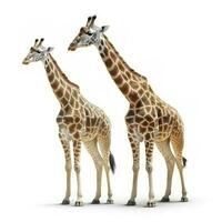Giraffe isolated on white background, generate ai photo