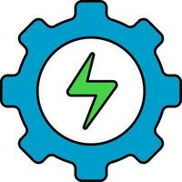 Power Setting Green And Blue Icon. vector