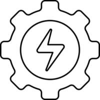 Power Setting Icon in Line Art. vector