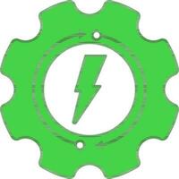 poder ajuste icono en verde color. vector