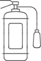 Line Art Extinguisher Icon in Flat Style. vector