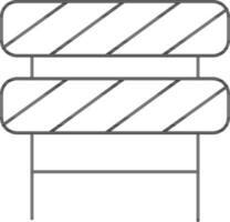 Line Art Illustration of Barrier Icon. vector