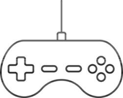 Game Controller Icon In Line Art. vector