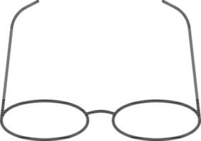 Eye Glasses Icon In Black Line Art. vector