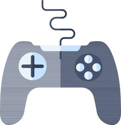 Game Controller Icon In Blue Color.