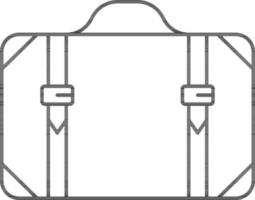 Isolated Briefcase Icon In Line Art. vector