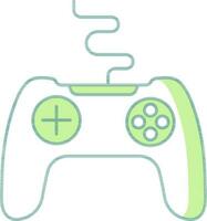 juego controlador icono en verde y blanco color. vector