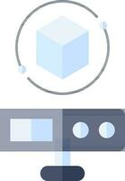 Virtual Projector Icon In Blue Color. vector