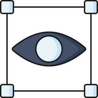 Vision Or Eye Selection Icon In Blue And Gray Color. vector