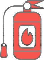 Fire Extinguisher Icon In Red And White Color. vector