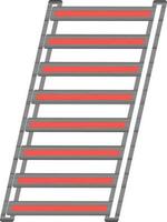 Ladder Icon In Red And White Color. vector