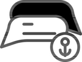 Chatting Icon In Black And White Color. vector