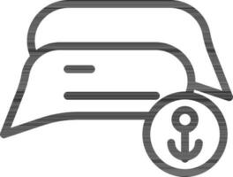 Linear Style Chatting Icon Or Symbol. vector