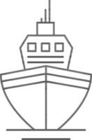 Ship Icon Or Symbol In Stroke Style. vector