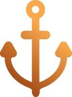 Anchor Icon Or Symbol In Brown Color. vector