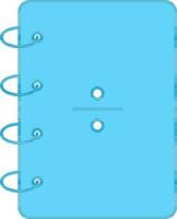 matemáticas cuaderno icono en azul color. vector