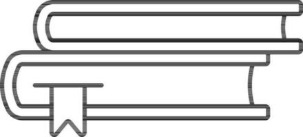 Linear Books Icon In Flat Style. vector