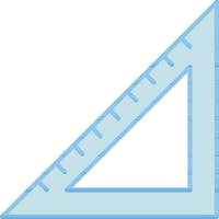 Triangular Ruler Icon In Blue Color. vector