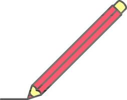 Isolated Pencil Icon In Red And Yellow Color. vector