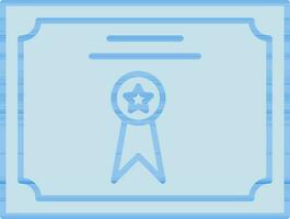 Isolated Certificate Icon In Blue Color. vector