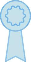 Isolated Badge Medal Blue Icon. vector