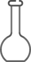 Beaker Or Flask Icon In Black Outline. vector