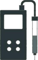 Isolated Ph Meter Icon In White And Gray Color. vector