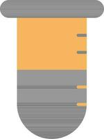 Test Tube Icon In Black And Yellow Color. vector