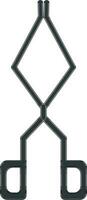 Crucible Tongs Icon Or Symbol In Gray Color. vector