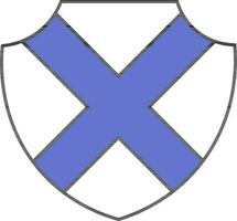 Scotland Shield Icon In Blue And White Color. vector