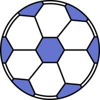 aislado fútbol americano azul y blanco icono. vector