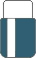 Isolated Eraser Icon In Teal And White Color. vector