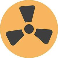 Nuclear Icon In Black And Yellow Color. vector