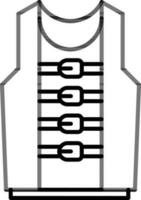 Isolated Life Vest Icon In Linear Style. vector