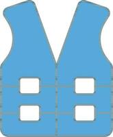 Life Vest Icon In Blue And White Color. vector