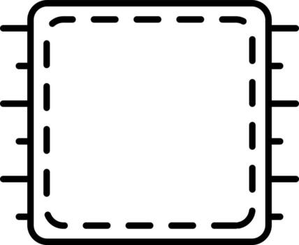 parche material icono o símbolo en línea Arte. vector