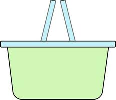 Illustration of Basket Icon In Flat Style. vector